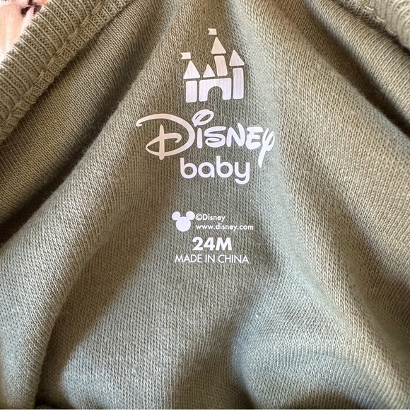 Disney Baby Boy Mickey Mouse Overall Set 2 PC Green Long Sleeve Top 24M NWT - Picture 6 of 7